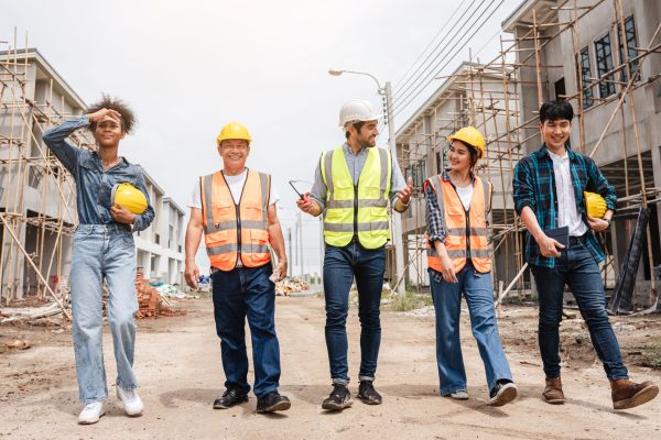 The engineering team left their meeting in high spirits to go check on the progress on the task. Team engineer perform quality assurance checks on the different components.